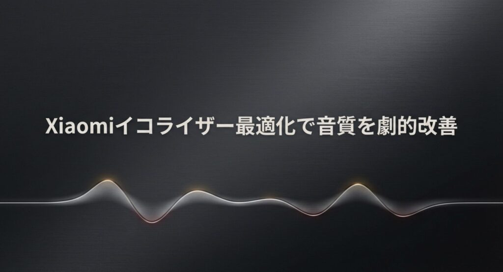 Xiaomiスマホとイヤホンの音質を劇的に改善するイコライザー最適化設定のアイキャッチ画像