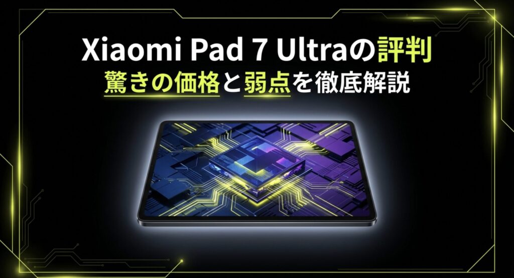 Xiaomi Pad 7 Ultraの評判、驚きの価格と弱点を徹底解説するアイキャッチ画像