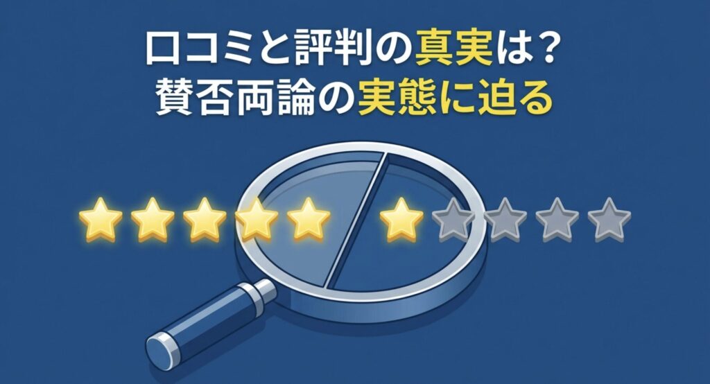 Amazon中古パソコンの星評価と口コミの賛否両論の真実を虫眼鏡で確認するイメージ画像
