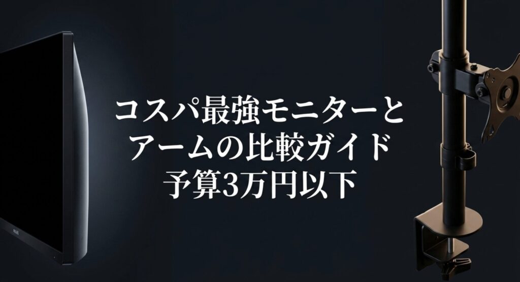 予算3万円以下で実現するコスパ最強モニターとアームの比較ガイド