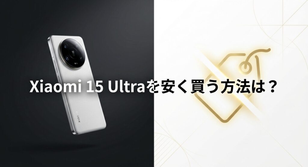 Xiaomi 15 Ultraを安く買う方法について解説するスライド