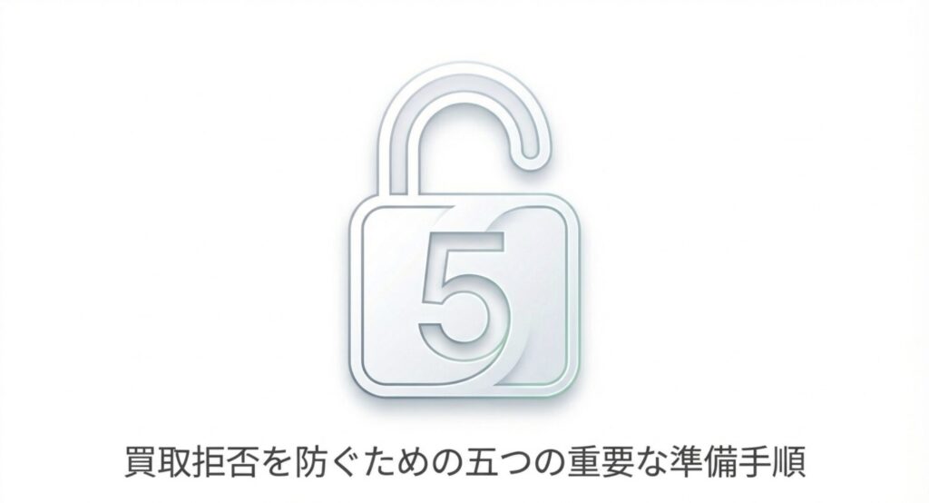 スマホ買取拒否を防ぐための5つの重要な準備手順のイメージ