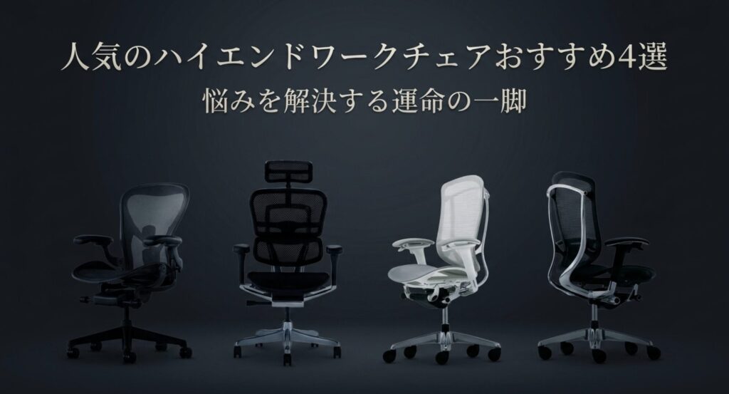 作業環境の悩みを解決する、人気のハイエンドワークチェアおすすめ4選
