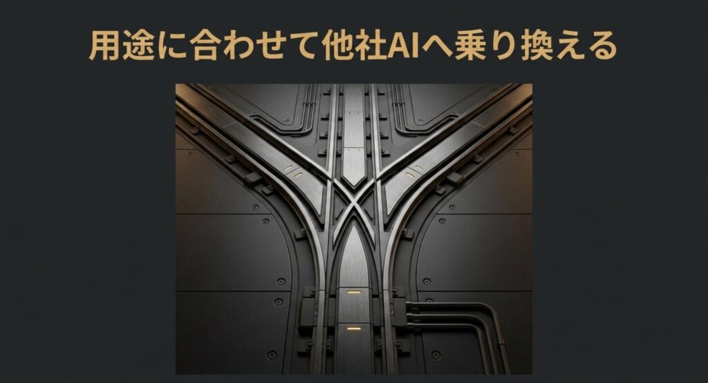 用途に合わせて他社AIへ乗り換える