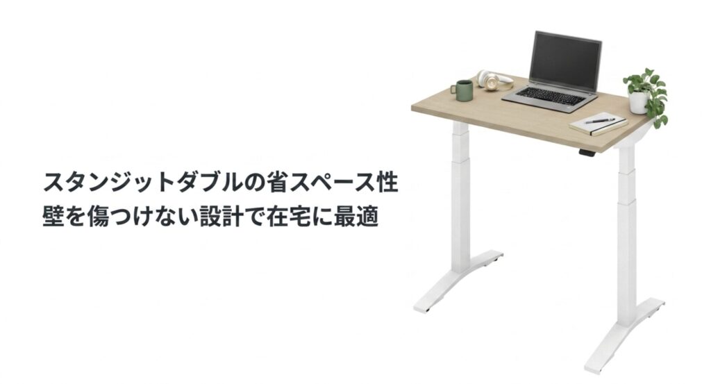 壁を傷つけない設計で在宅に最適なコクヨ スタンジットダブル（STANDSIT-W）