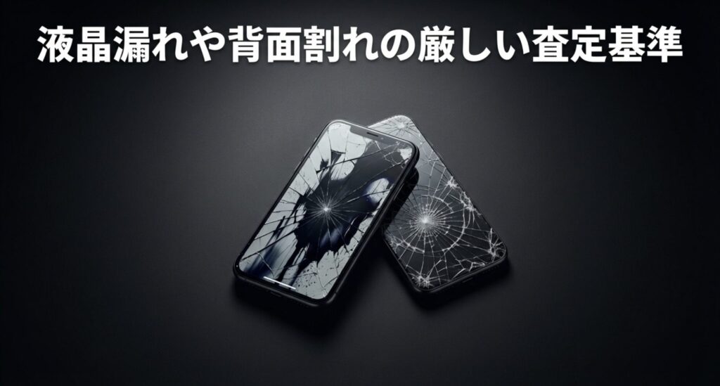 液晶漏れや激しい画面割れを起こした2台のiPhone