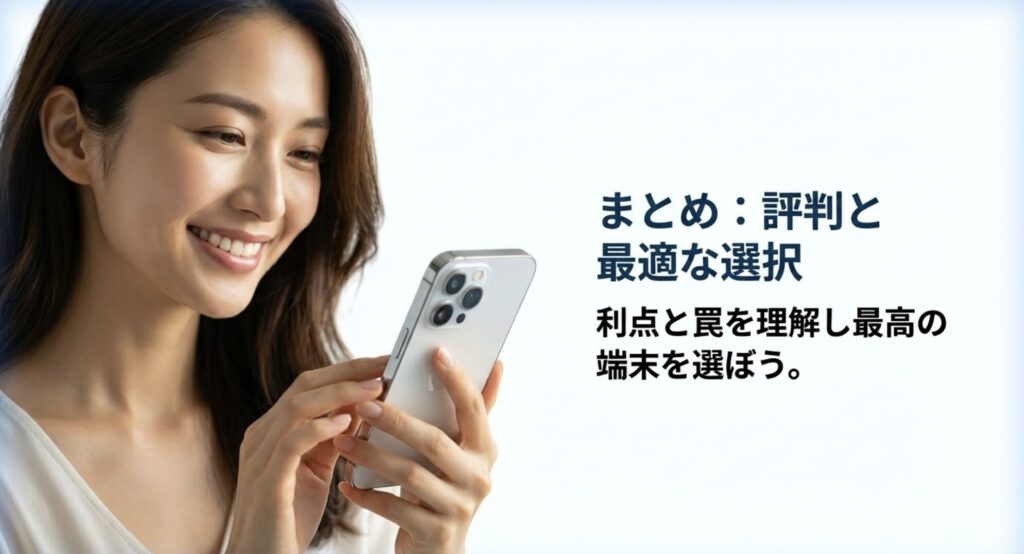 ノジマオンライン中古スマホの利点と罠を理解し、最高の端末を選ぶためのまとめスライド