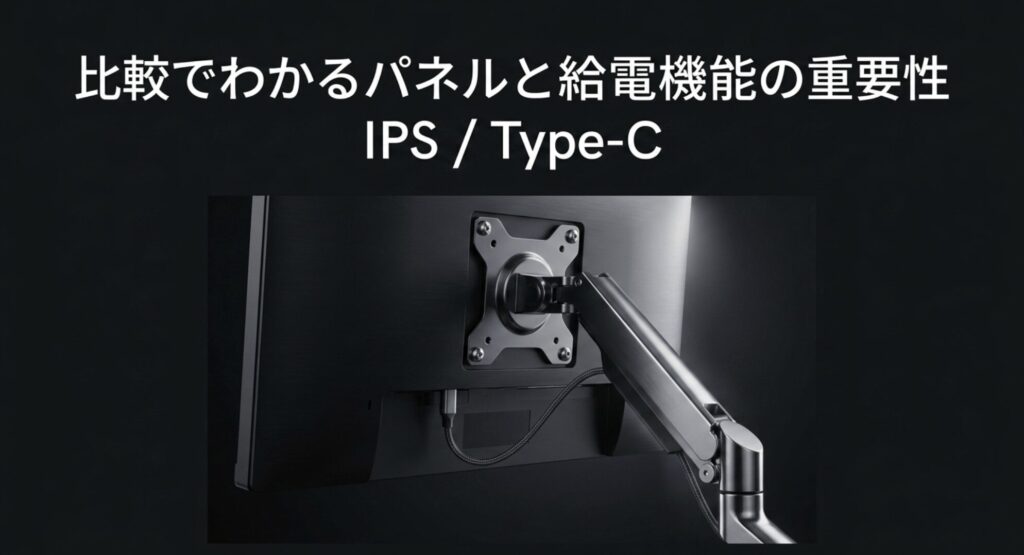 IPSパネルとType-C給電機能の重要性の比較解説