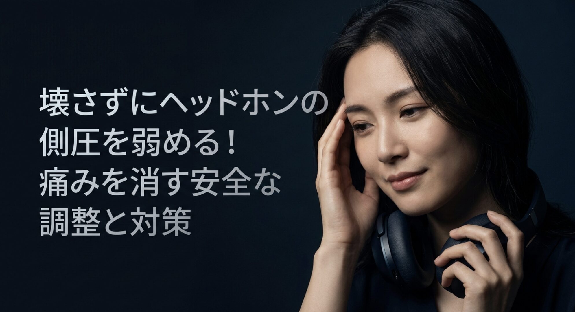 壊さずにヘッドホンの側圧を弱める！痛みを消す安全な調整方法と対策のアイキャッチ画像
