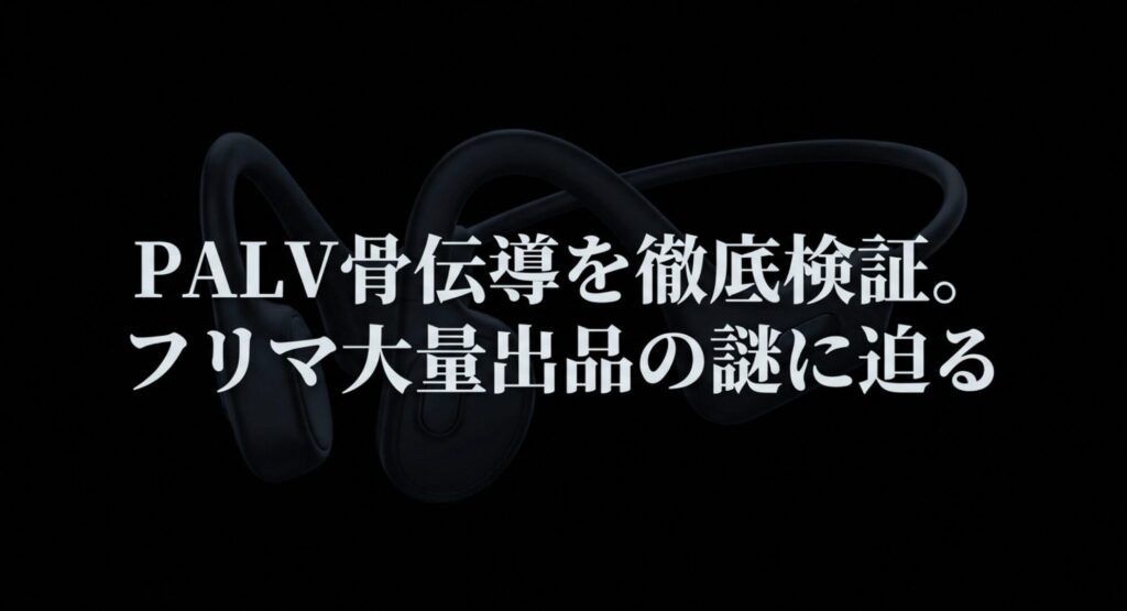 PALVの骨伝導イヤホンを徹底検証。フリマアプリに大量出品される謎に迫るスライド画像