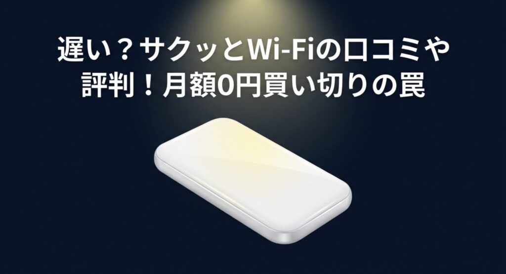 サクッとWi-Fiの口コミや評判と買い切り型の仕組みを解説したアイキャッチ画像