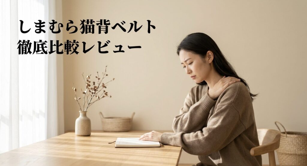 しまむらの猫背矯正ベルトと100均・通販アイテムの徹底比較レビュー