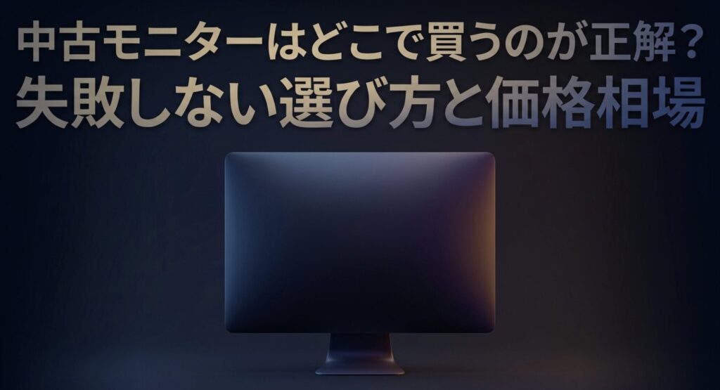 中古モニターはどこで買うのが正解？失敗しない選び方と価格相場を解説するアイキャッチ画像