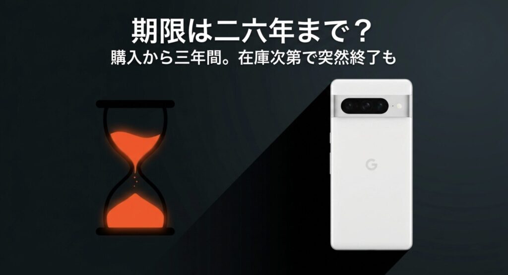 延長修理プログラムの期限は購入から3年間であり、在庫次第で突然終了する可能性があることを示すスライド