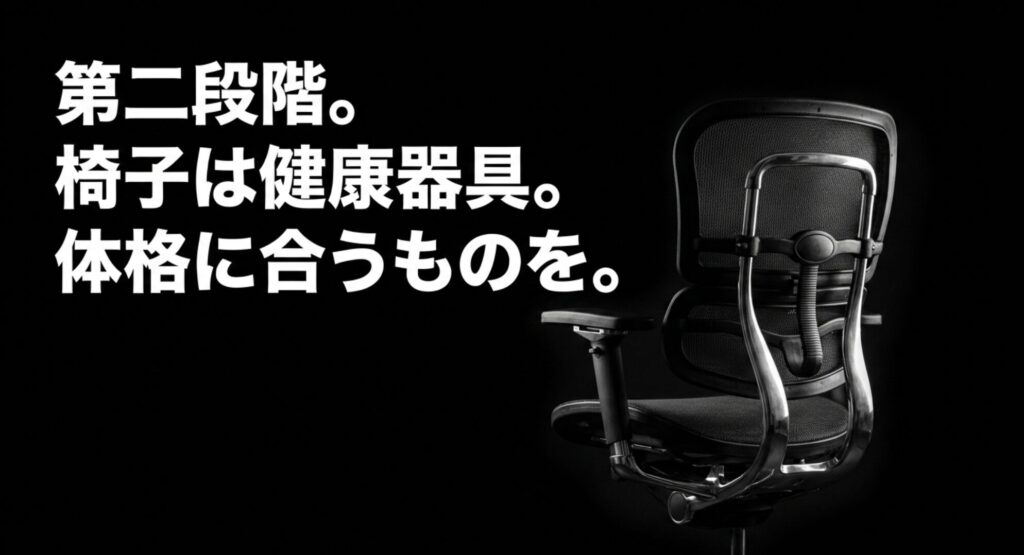椅子は健康器具であり体格に合うものを選ぶべきであるというワークチェア選びのポイント