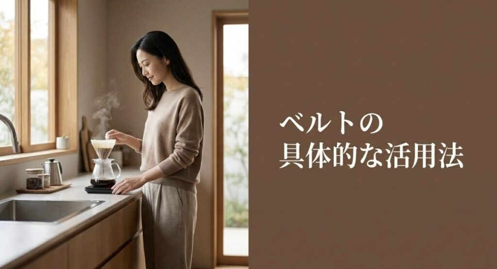 しまむらの猫背矯正ベルトの日常生活や仕事中における具体的な活用法