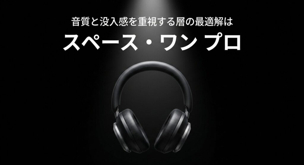 音質と没入感を重視するオーディオマニア層の最適解となる「Anker Space One Pro」