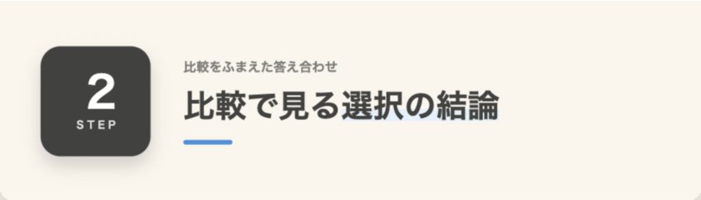 比較をふまえた液タブ選びの結論を示す見出し画像
