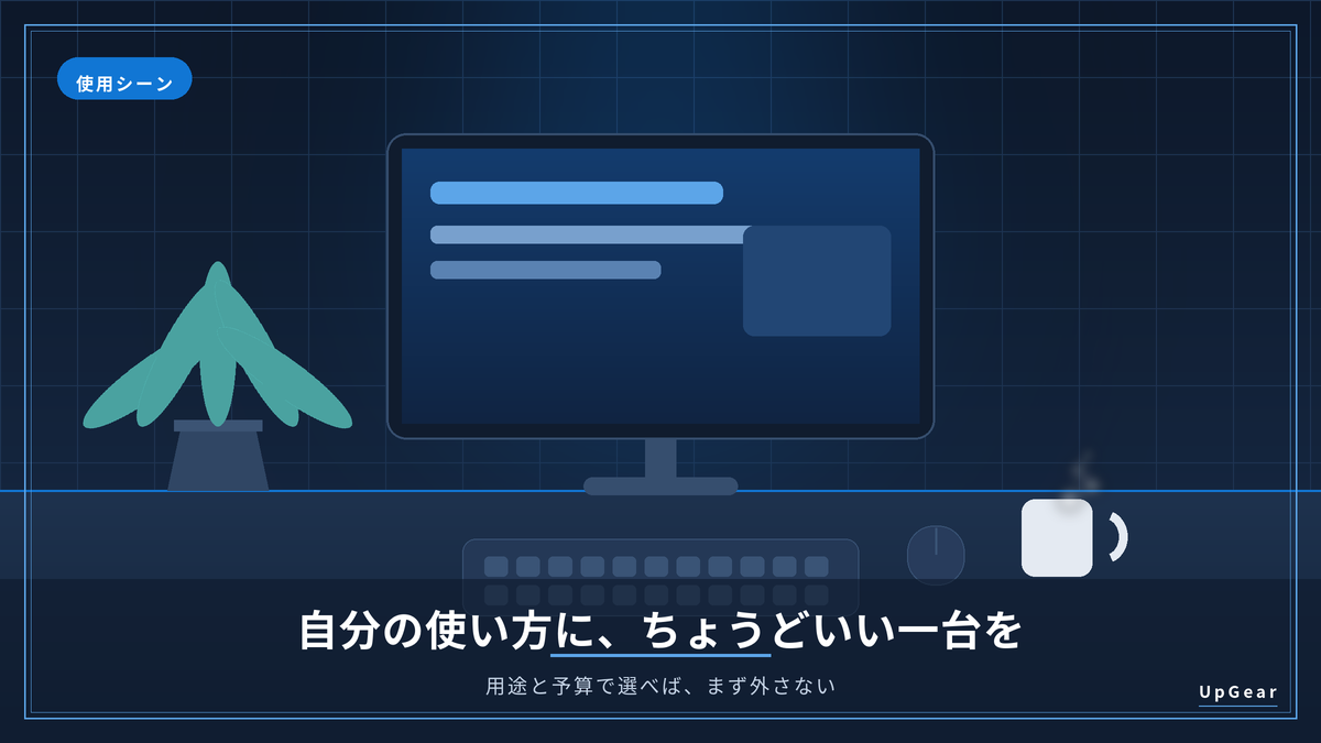 キーボードを使うデスク周りの使用シーンのイメージ