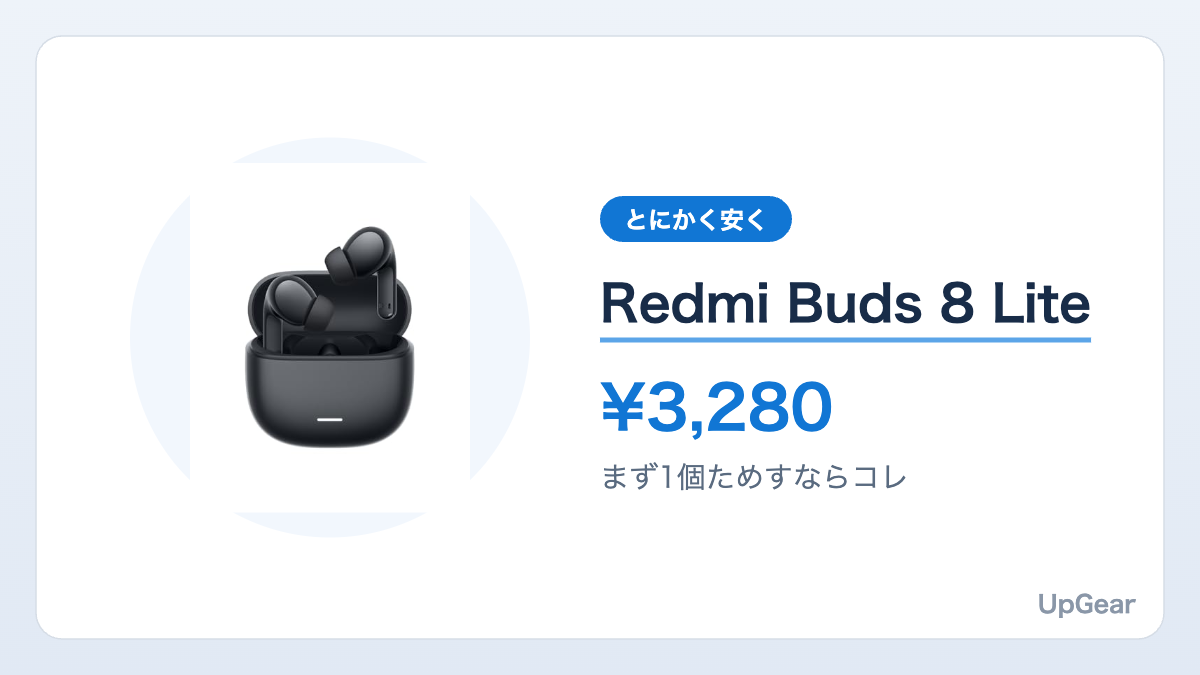 Redmi Buds 8 Lite(まず1個ためすならコレ)の商品カード