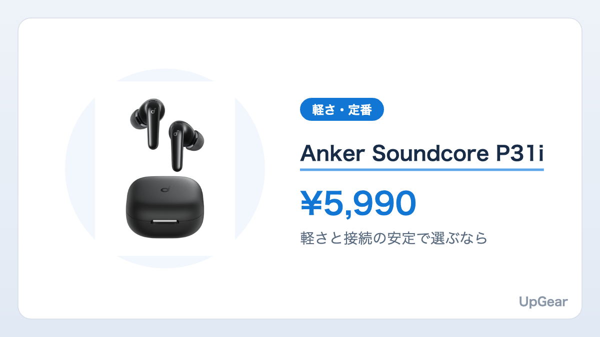 Anker Soundcore P31i(軽さと接続の安定で選ぶなら)の商品カード